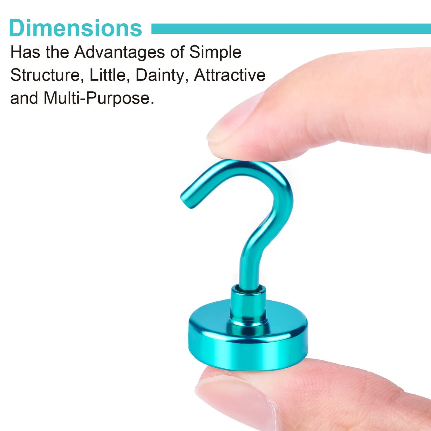 DIYMAG Magnetic Hooks, 30Lbs Strong Heavy Duty Cruise Magnet S-Hooks for Classroom, Fridge, Kitchen etc, (6 Pack-Green)