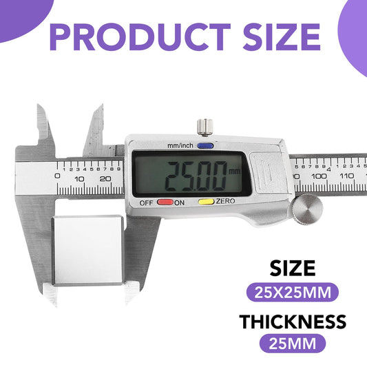 DIYMAG 1Inch N52 Strong Cube Neodymium Magnets, Cube Rare Earth Magnet Heavy Duty for Fridge Science Whiteboard Crafts Office and DIY Grade Pack of 2