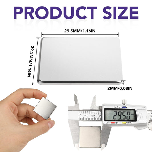 DIYMAG Strong Permanent Rare Earth Magnets,Powerful Neodymium Square Magnets for Fridge, DIY, Building, Science, Craft, and Office, 1.16 inch x 1.16 inch x 0.08 inch 6 Pack