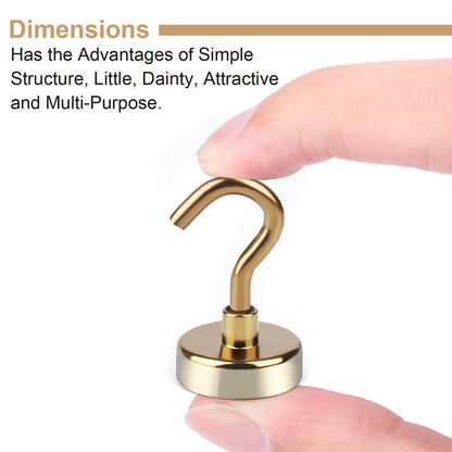 DIYMAG Magnetic Hooks, 30Lbs Strong Heavy Duty Cruise S-Hooks for Classroom, Fridge, Hanging, Kitchen etc, (6 Pack-Yellow)