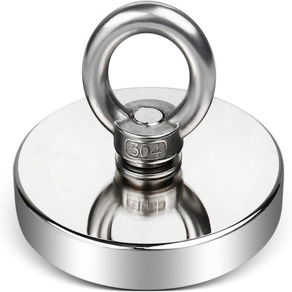 DIYMAG Super Strong Neodymium Fishing Magnets, 1500 lbs(680 KG) Pulling Force Rare Earth Magnet with Countersunk Hole Eyebolt Diameter 4.72 inch(120mm) for Retrieving in River and Magnetic Fishing