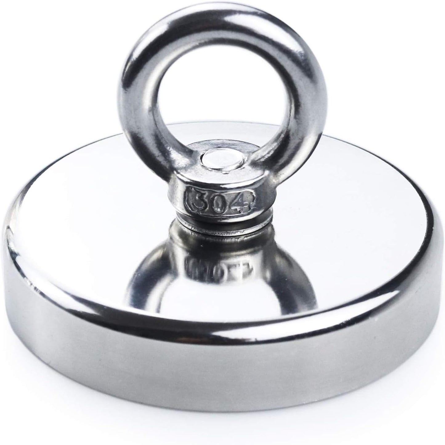 DIYMAG Super Strong Neodymium Fishing Magnets, 1000 lbs(453 KG) Pulling Force Rare Earth Magnet with Countersunk Hole Eyebolt Diameter 3.55 inch(90mm) for Retrieving in River,Lifting and Pick up