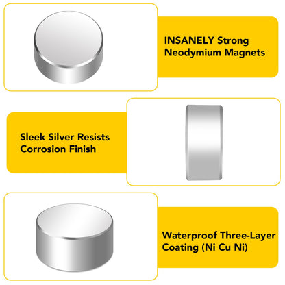 DIYMAG Large Neodymium Magnet, 1.57"x0.79"(40x20mm) Strong Magnets Round High Power Rare Earth Magnets Permanent Magnetic Disc for Tag Remover Tool 1 Piece