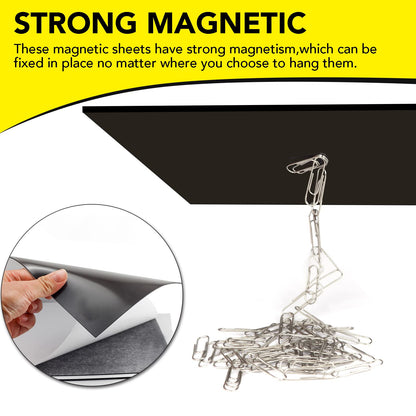 DIYMAG Magnetic Adhesive Sheets, 4" x 6" 10 Pack Cuttable Magnets Flexible Magnet Sheets with Adhesive for Crafts Photos Classroom Decorations Easy Peel and Stickers for Planning and Organization
