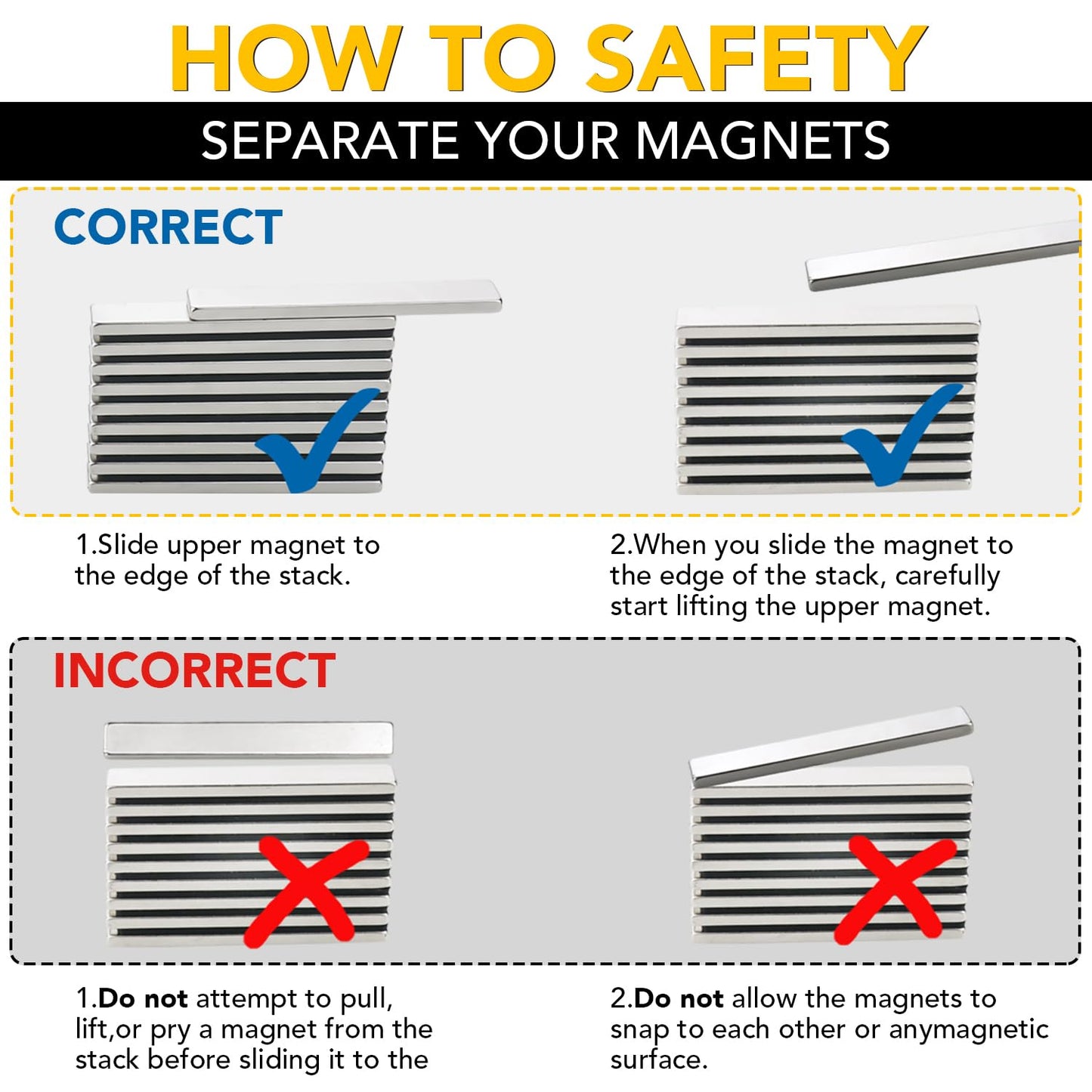 MAGNETS COATED - Ni+Cu+Ni Triple Layer Coated. The Best Coating Available, which Provides a Shiny and Rust Resistant Protection for the Magnets.